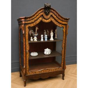 18th Century Dutch Display Case In Marquetry