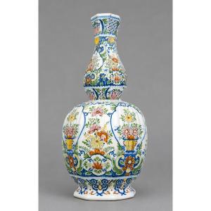 Large Earthenware Vase With Baluster Body And Slender Neck