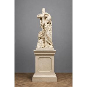 Large Religious Statue In Terracotta