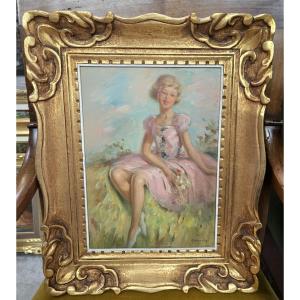 Oil On Panel Signed André Advier