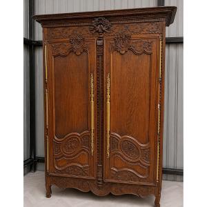 Large Carved Norman Armoire - Louis XV Period - 18th Century