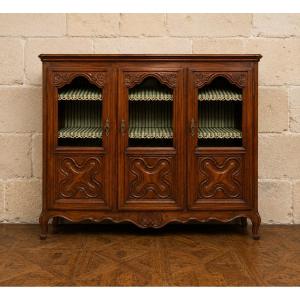 Large Walnut Bookcase In The Louis XV Style