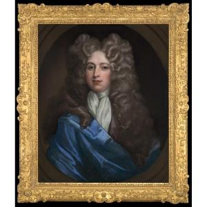Portrait Of A Gentleman With Periwig And Blue Cloak C.1695-1710; Attributed To Thomas Murray