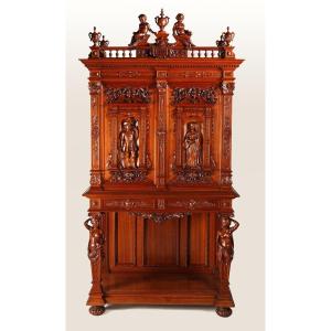 Neo-renaissance Cabinet Attributed To H.-a. Fourdinois, France, 1893