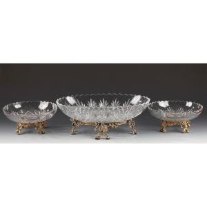 Cut-crystal Centerpiece Attributed To Baccarat, France, Circa 1870