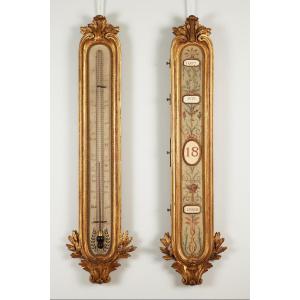 Thermometer And Perpetual Calendar Attr. To F. Linke, France, Circa 1880