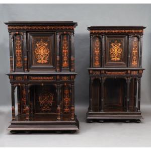 Pair Of Neo-renaissance Cabinets Attr. To F. Linke, France, Circa 1880