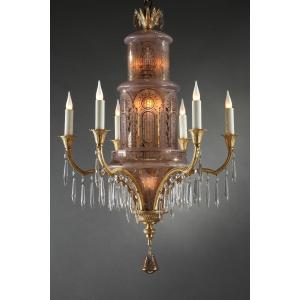 Oriental Style Chandelier, France, Circa 1900