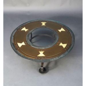 Riveted Metal Coffee Table, England, Circa 1930