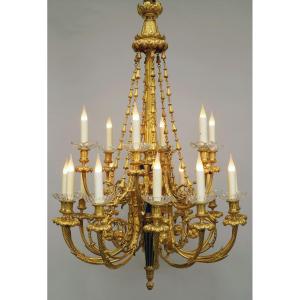 Chandelier With Eagle Heads Attributed To H. Vian, France, Circa 1890