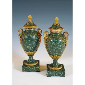 Pair Of Cassolettes Attr. To H. Dasson, France, Circa 1880