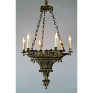 Neo-gothic Chandelier, France, Circa 1870