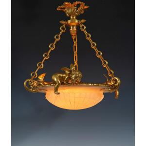 H. Beau, “cupids” Chandelier, France, Circa 1890