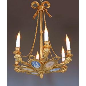Gagneau, Chandelier With Medallions, France, Circa 1890