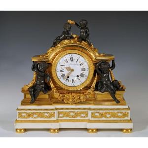 A.-e. Beurdeley, "the Coronation Of Science" Clock, France Circa 1880
