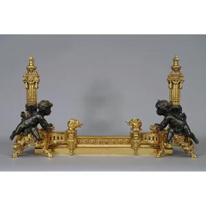 Raingo Frères, Pair Of Andirons, France, Circa 1870