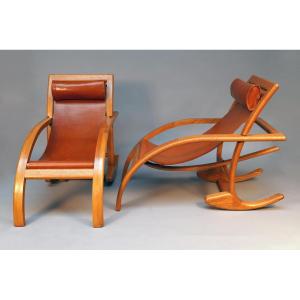 Pair Of Deckchairs, France, 20th Century