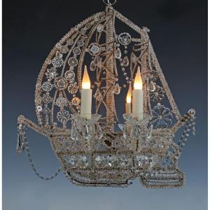 Maison Baguès, “nave” Chandelier, France, 20th Century