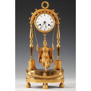 Charming "swing" Clock, France, Circa 1820