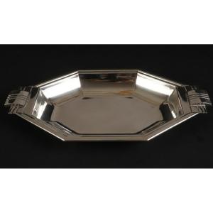 Art Deco Octagonal Tray With Geometric Handles