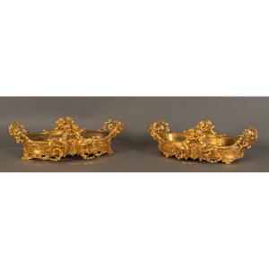 H. Picard, Pair Of "cupids" Planters, France, Circa 1860