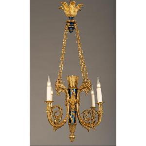 H. Vian, "quiver" Chandelier, France, Circa 1880