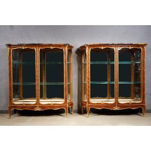 J.-e. Zwiener & L. Messagé, Pair Of Vitrines, France, Circa 1885