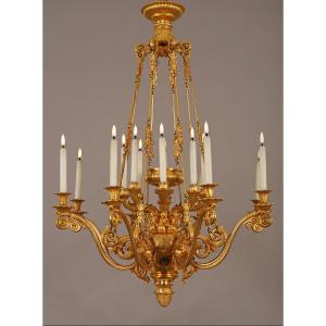 G.-j. Galle, Restauration Period Chandelier, France, Circa 1830