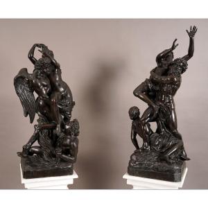 « Boreas Abducting Orithya » & « The Rape Of Proserpina », France, Circa 1870