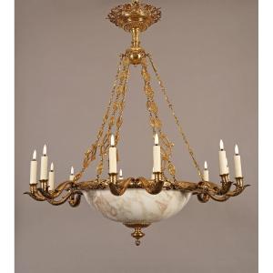 H. Vian, Elegant Chandelier, France, Circa 1880