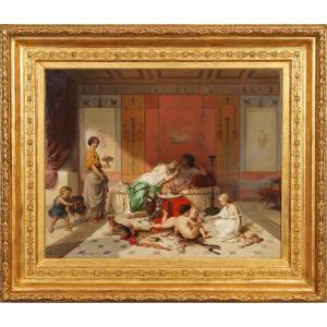 J. Coomans, "last Days Of Happiness In Pompeii", France, 1863