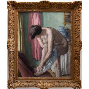 Albert Andre (lyon, 1869-laudun, 1954), Naked Woman, Standing Wiping