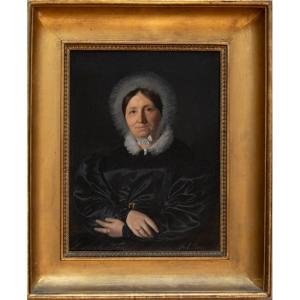 Auguste Flandrin (lyon, 1804 - Id., 1842), Portrait Of Madame Chastel (1834)