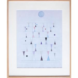  Raymond Grandjean (1929-2006): Purple And Blue Hourglass