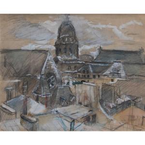 émilie Charmy (1877 - 1974), View Of The Pantheon (paris)