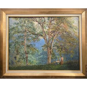 Louis‑claude paviot (1872–1943), The Walnut Harvest (revel, dauphiné)