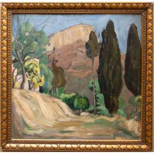 Adrien Bas (1884-1925), The Baou Of Saint-jeannet