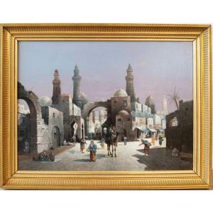 August Von Siegen (1850–1910), Architectural Caprice, Imaginary View Of Cairo