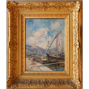 Emile Noirot (1853 – 1924), Toulon, The Commercial Harbor, 1901