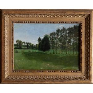Jean-baptiste Camille Corot (1796-1875), Row Of Poplars In Normandy, Circa 1840-1845