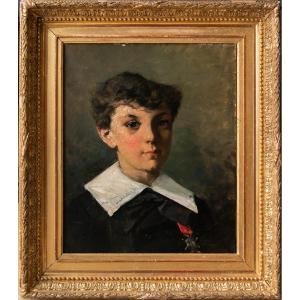 émile Noirot (1853 – 1924), Portrait Of A Child, Circa 1900