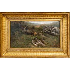 Adolphe Appian (1818 – 1898), Rocks At The Edge Of The Woods