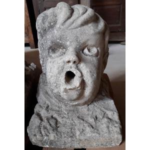 Early 18th Century Stone Fountain Head