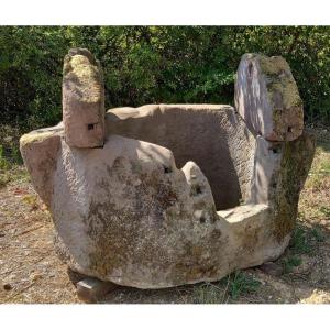 Very Old Well In Red Sandstone 