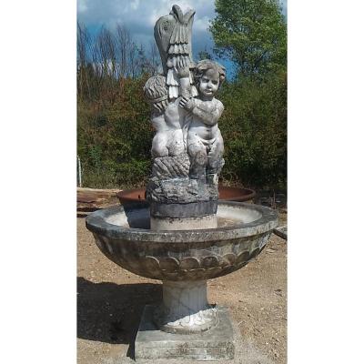 Belle Fontaine Sculptée en Marbre massif