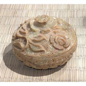 Chinese Soapstone Pill Box