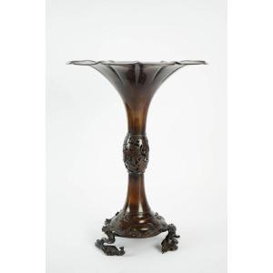 Large Japanese Bronze Vase