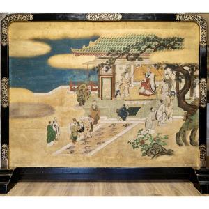 Important Screen Depicting The Chinese Emperor Liu Heng