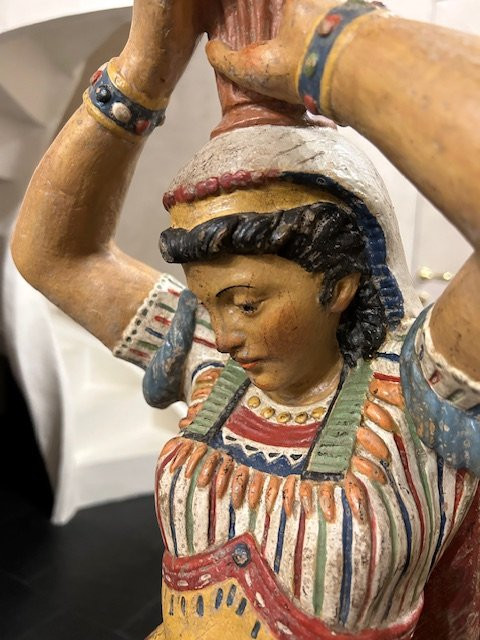 Coppia statue policrome in terracotta-photo-3
