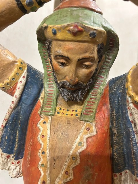 Coppia statue policrome in terracotta-photo-4